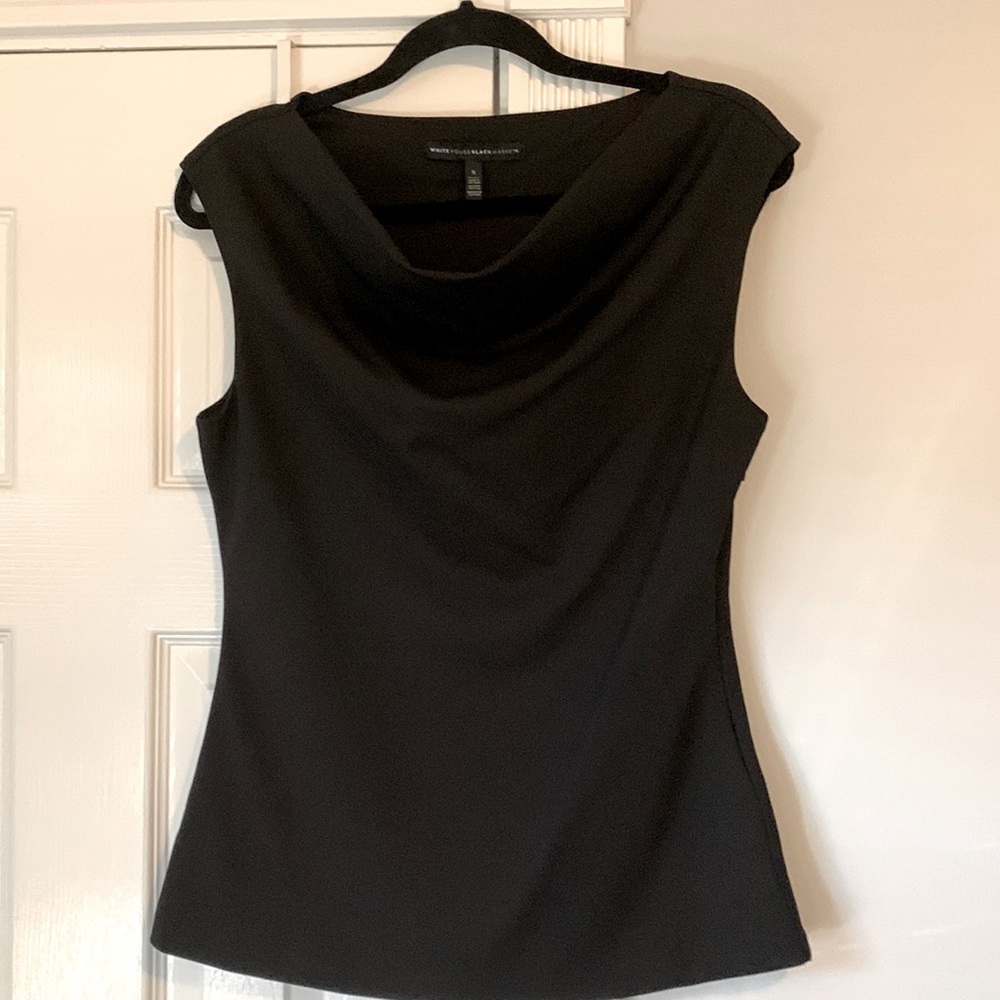 Black scoop neck sleeveless top size small. Bust 34